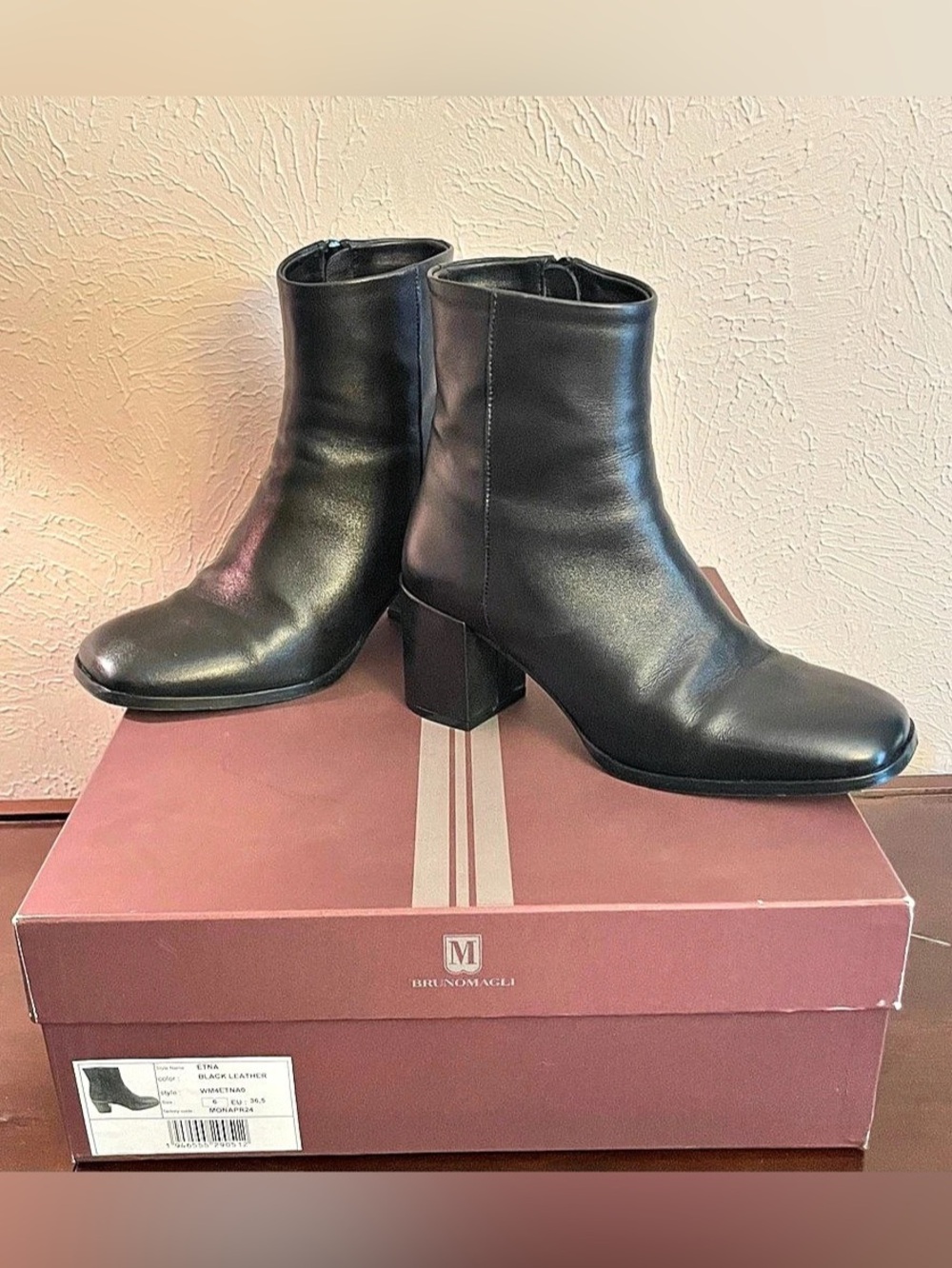 Bruno Magli - Square Toe Ankle Boots - Etna - size US 6.5 EU 36.5